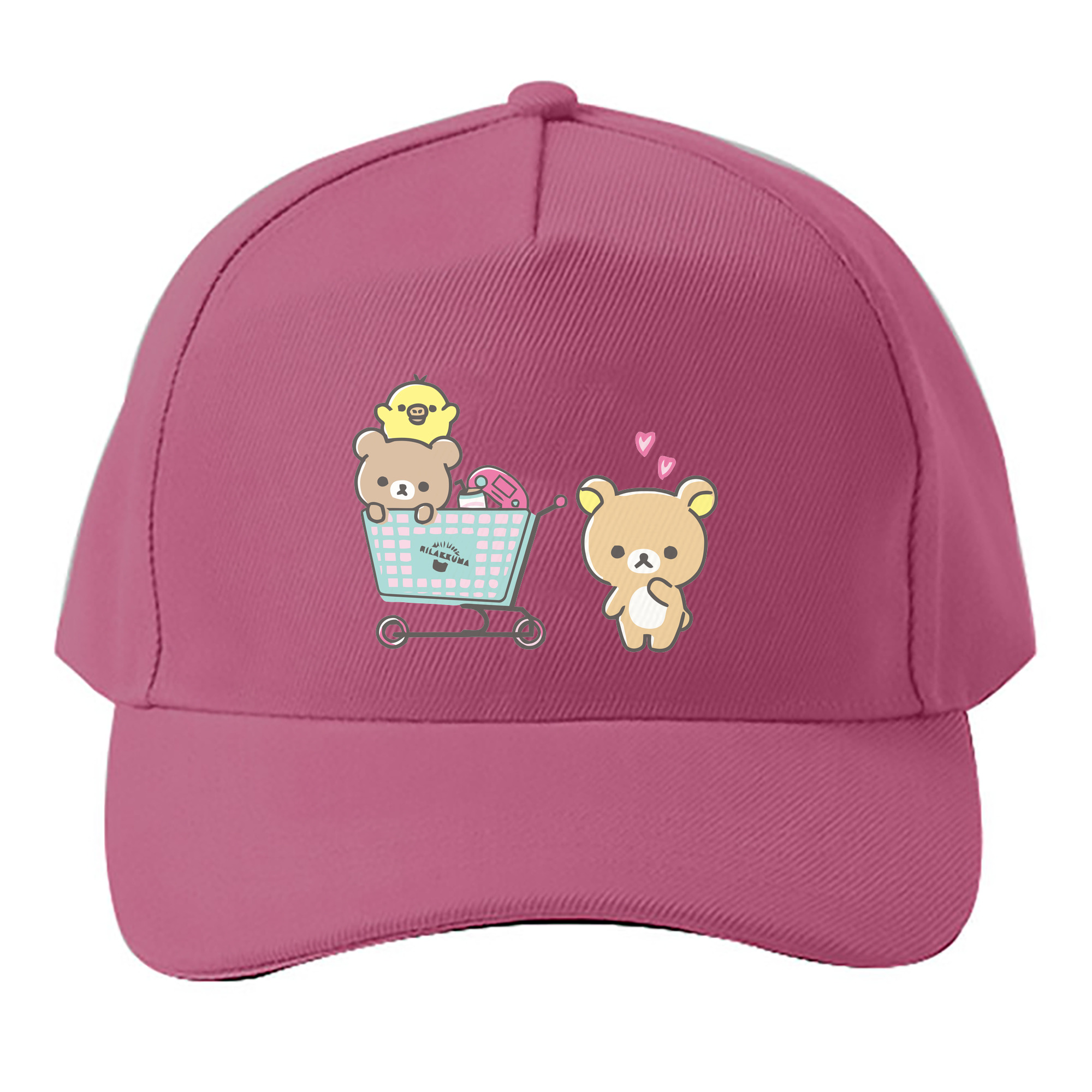 （画像用） リラックマ リラックマ キイロイトリ Rilakkuma Korilakkuma Kiiroitori ベースボールキャップ 綿100％ 男女兼用 帽子 スポーツ